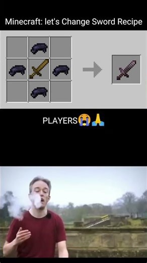 Netherite sword Recipe🤯 #minecraft #minecraftshorts #gaming