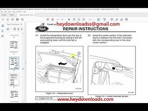 Mack Truck Air Conditioning System Includes US 07 Chassis, GU (Granite Series) Service Manual
