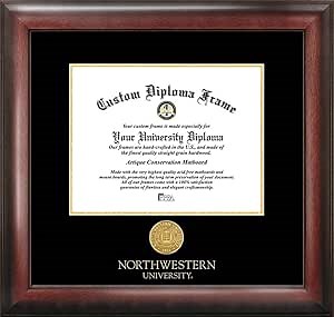 Campus Images Sports Team Logo Design Northwestern University Gold Embossed Diploma Frame