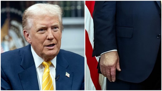 Internet roasts Trump as 'rotting orange' after being spotted with makeup covering 'injury'