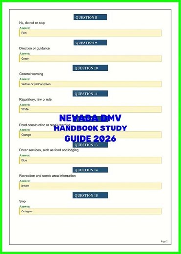 NEVADA DMV HANDBOOK STUDY GUIDE 2026 video