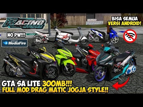 RILIS‼️GTASA LITE MOD DRAG MATIC X HEREX‼️ MX KING, RX KING, FIZR ,VARIO,AEROX ,NINJA SS‼️