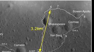 Apollo 17 EVA-3 Gene Cernan spots something incredible from the slopes of Station 6 | Moonpans.com
