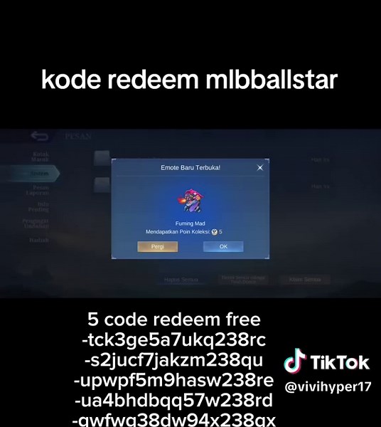 Kode Redeem MLBB All Star Terbaru 2025