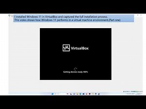 Windows 11 installation on VM. Part one