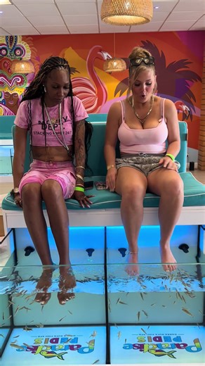 Welcome to the Paradise Club!🤣🤣🤣🌴🐟👣💦 #paradisepedis #bahamas #nassaucruise #thingstodoinnassau #happyfeet