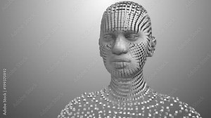 AI Artificial intelligence simulation of human intelligence by machines Stock Video