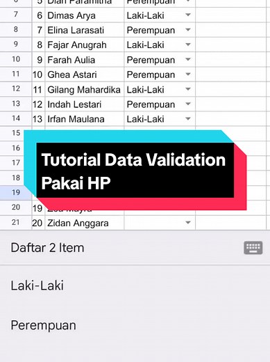 Cara Mudah Membuat Drop-Down List di Google Spreadsheet HP