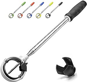 Golf Ball Retriever, Golf Ball Retrievers Telescopic for Water with Spring Release-Ready Head, Balls Retriever Tool Golf with Locking Clip, Grabber Tool, Golf Accessories Golf Gift for Men