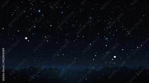 starry night sky. seamless and looping animation background 4k