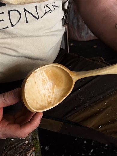 Hand Carved Spoon from a Crooked Log