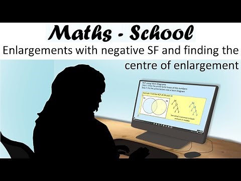 Enlargements with negative scale factors and finding the centre of enlargement GCSE Maths lesson