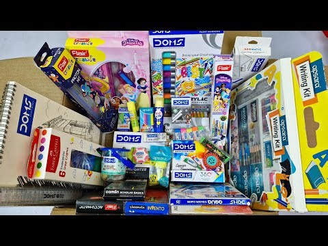 DOMS Stationery Collection📚Apsara Writing Kit, FLAIR Princess kit, Geometry, Color, Scale, Sharpener