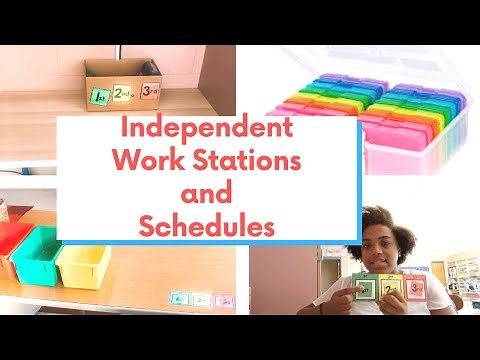 Special Ed. Classroom Setup - Independent Work Stations and Visual Schedules