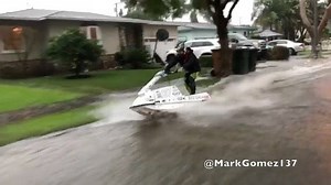 Not a snowmobile but this is bad ass 💯👌🏻 @markgomez137 On this stormy Sunday this little 550 screamed up this little 8 inch Yale street gutter river like an angry race gas burning salmon up stream!! After years of my brother Philip Gomez and I waiting for the rainy day stars to align. That was for us both being home and it to be raining just hard enough to get our street gutters to flood enough so I could try to ride up our street in Fullerton, CA. We tried it before but couldn't get it going