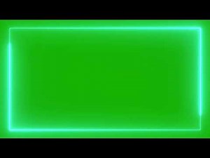 Blue Neon Border Green Screen Overlay Motion Graphics 4K 30fps Copyright Free