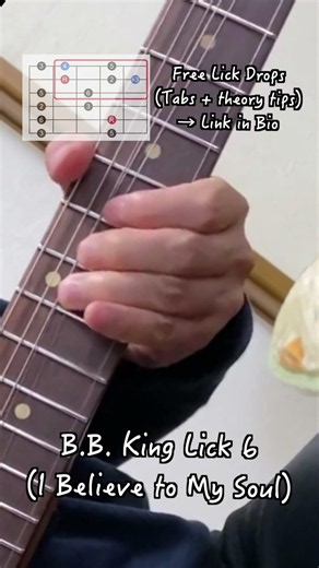 B.B. King Lick 6 from I Believe to My Soul | Get the latest Free Lick Drop with TAB + theory