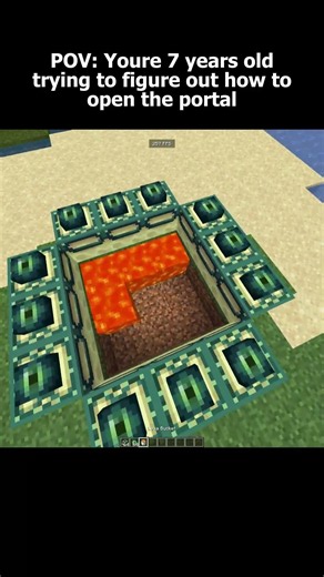 pov: youre 7 years old trying to figure out how to open portal in minecraft.. #minecraft