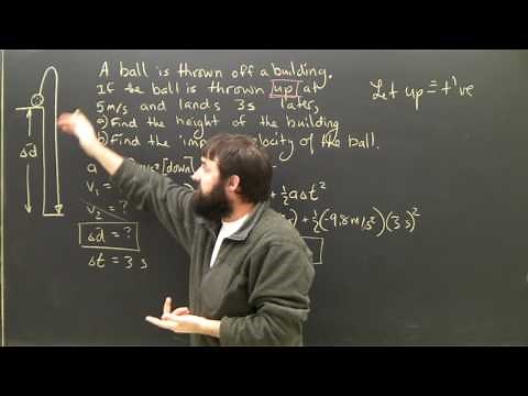Motion: Throwing a ball up sample problem