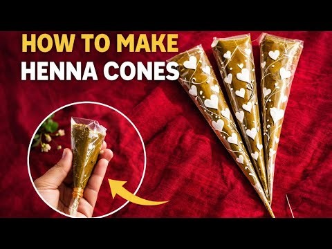 Step by Step Henna Cone Tutorial 🤎Clean & Easy Henna Cone Trick ✨Homemade Mehndi Cone 💕