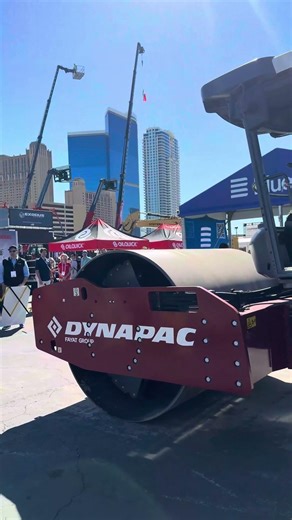 Bluelight Machines is showcasing its autonomy system operating on a Dynapac CA2500D roller