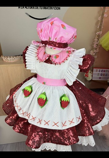 Vestido Rosita Fresita: Traje Infantil Inspirado en Fresas