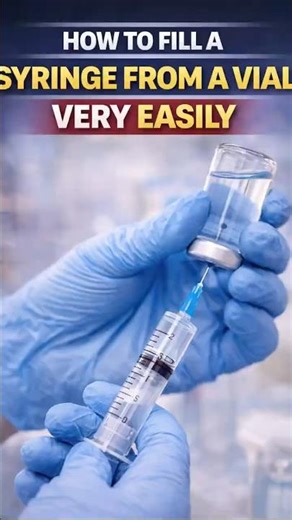 HOW TO FILL A SYRING FROM A VIAL VERY EASILY #bscnursing #hospital #nurse #syringe #satisfying