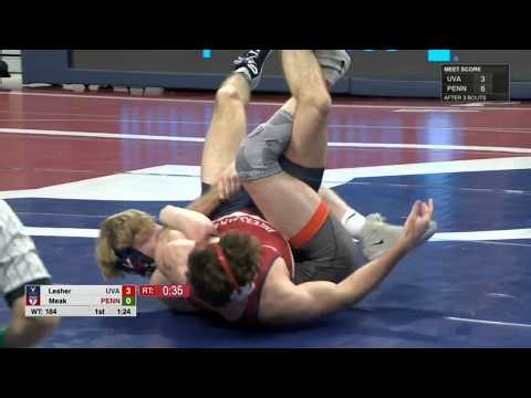 184lbs Jack Lesher (Virginia) vs Greyson Meak (Penn)