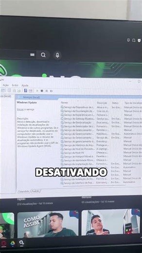 6 - Desative esses 3 SERVIÇOS e deixe seu PC muito mais RAPIDO #disco100 #facil #pc #windows #ssd