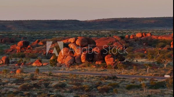 Devils Marbles Drone Footage 25fps