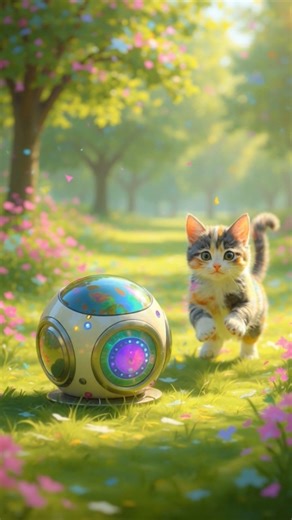 “The Rainbow Kitten and the Playful Robot”/AJUBA_XV1