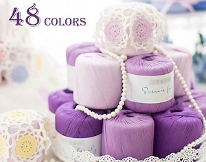 Crochet Lace Thread-size 3, Summer Pure Colors Cotton Pearl Thread, Irish Crochet, Mercerised Cotton Thread, Thread Yarn Ball-48 Colors - Etsy