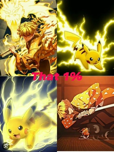 Don't miss with thunder character⚡⚡#demonslayer #pikachu