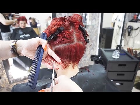 SUPER HAIRCUT - SHORT STACKED PIXIE BOB CUT WITH BANGS