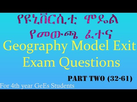 Exit Exam Questions GeEs Part 2
