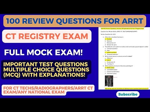 100 Must-Know CT Registry Review Questions (With Answers!) | Full Mock Exam (Part 1)