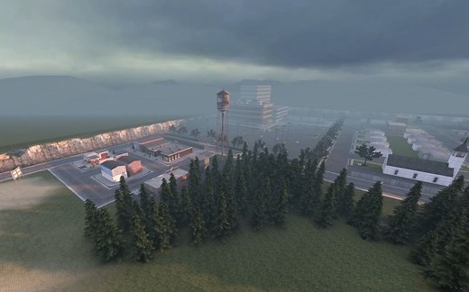 【GMOD】地图推荐：一个宽阔的小镇