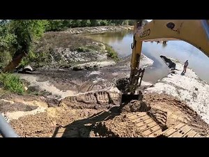 Closing Up The Dam To Fill The 15 Acre Lake