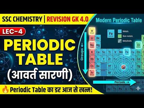 Periodic Table (आवर्त सारणी) | Chemistry Lecture–4 | Periodic Classification of Elements | SSC 2026