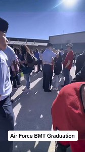 Air Force BMT Graduation! Tapping out our Airman telling him how proud we are !!!! #aimhighflyhigh #airforcebmt #airforcegraduation #airforcetapout #soproudofyou #lacklandairforcebase #fyp #foryourpage #AF | Soldier Cominghome