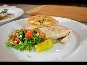 Grilled Veggie Wraps with Roasted Red Pepper Hummus