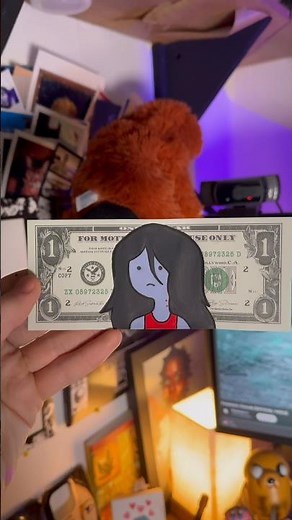 DAY 10 of the Framed Adventure Time Dollar Bills 💵 #artist #painting #adventuretime #marceline