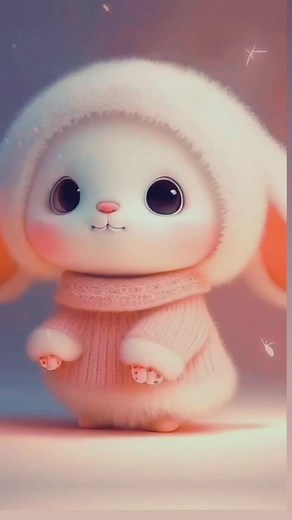Adorable Animated Character in Dreamy Atmosphere