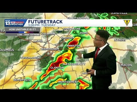 Severe Weather Timeline: Storms will sweep across Alabama Tuesday, cooler forecast on Thanksgiving