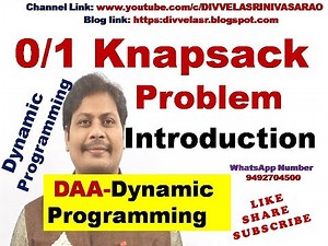 0/1 Knapsack Problem || 0/1 Knapsack Problem using Dynamic Programming || Dynamic Programming || DAA