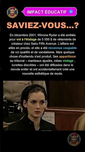 Winona Ryder L'incident Qui A Redéfini la Mode
