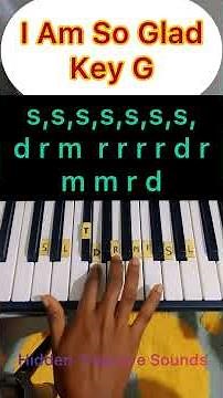 I Am So Glad That Jesus Loves Me: Piano tutorial. Hymn, key G. #hymn #pianotutorial #sofanotes