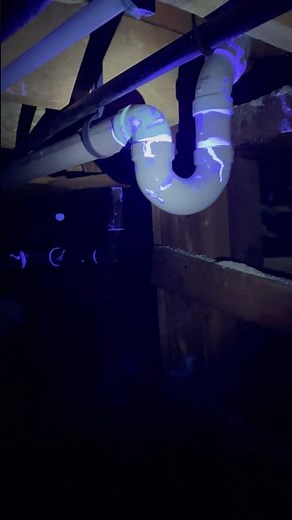 Purple or UV primer for plumbing drainage systems allow inspectors to confirm proper installation.