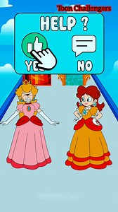 1.3M views · 58K reactions | Kiss or punch ? 壘 Honestly, I'm down for either. Run Princess Peach and Princess Daisy | Toon Challengers | Facebook