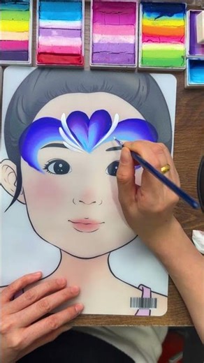🌸 Beautiful face painting tutorial #art #painting #face painting #face art